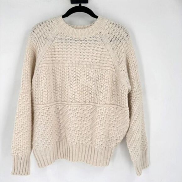 NWT Time and Tru Off White Fisherman knit sweater size medium - Picture 1 of 10
